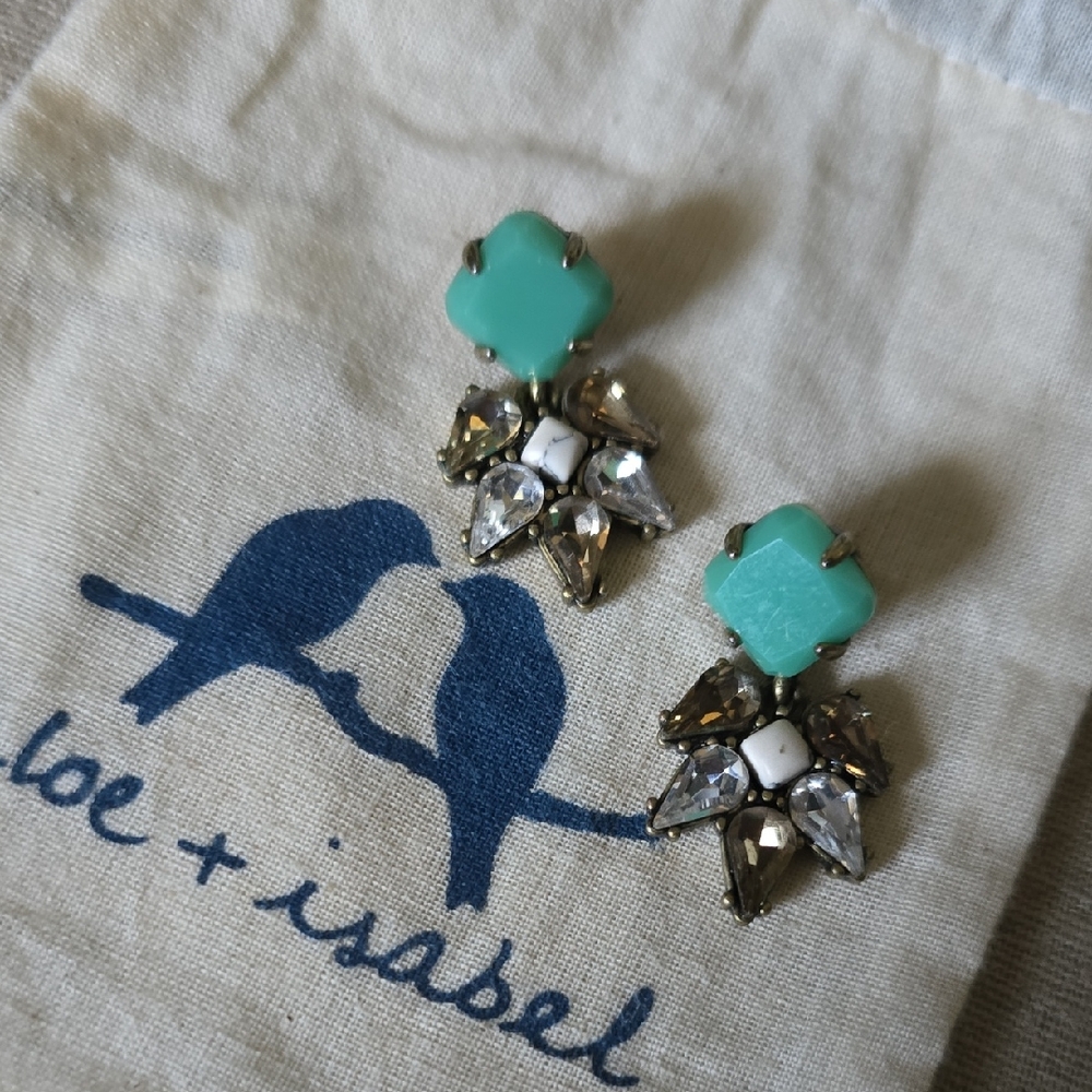 Chloe + Isabel Blue and Silver Drop Earrings